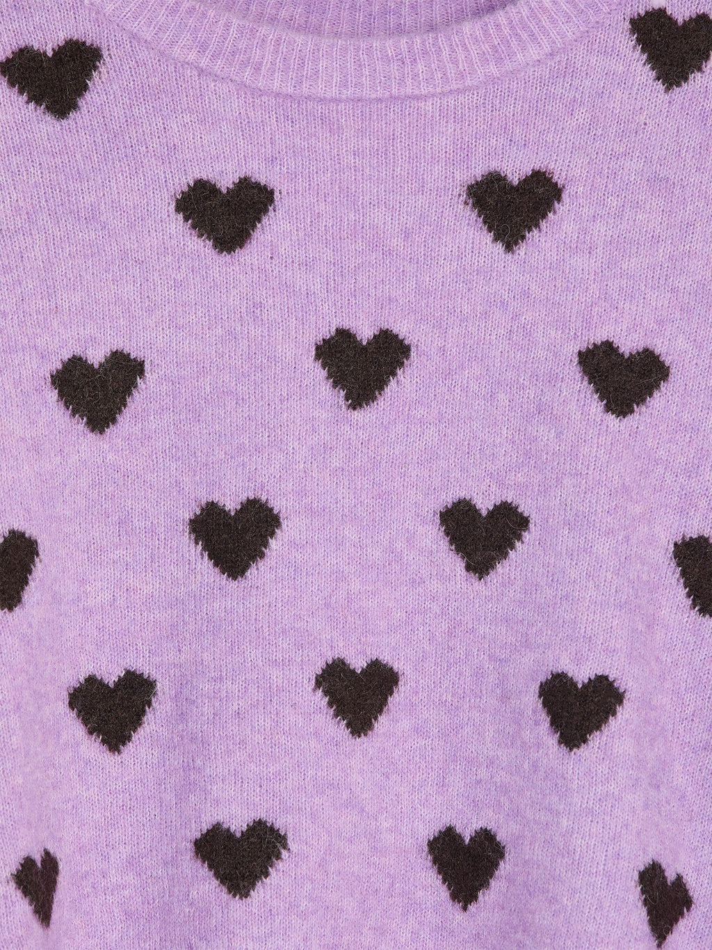 Intarsia Knit Jumper - Purple - Image 3