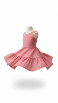 Melon pink twirl dress