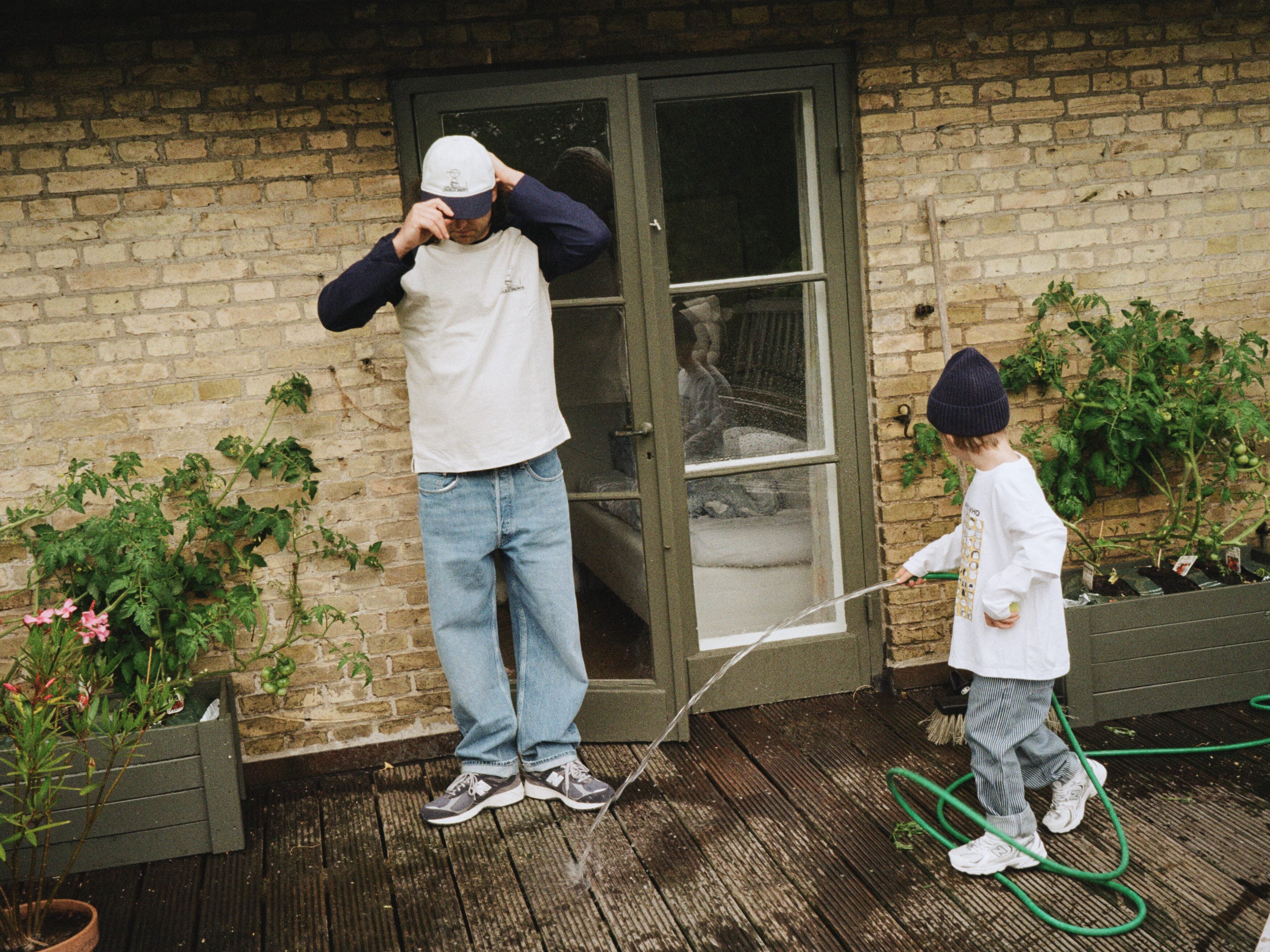 Baggy Hickory Striped Jeans - White - Image 4