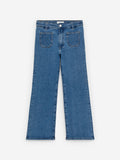 Flared Denim Trousers - Blue