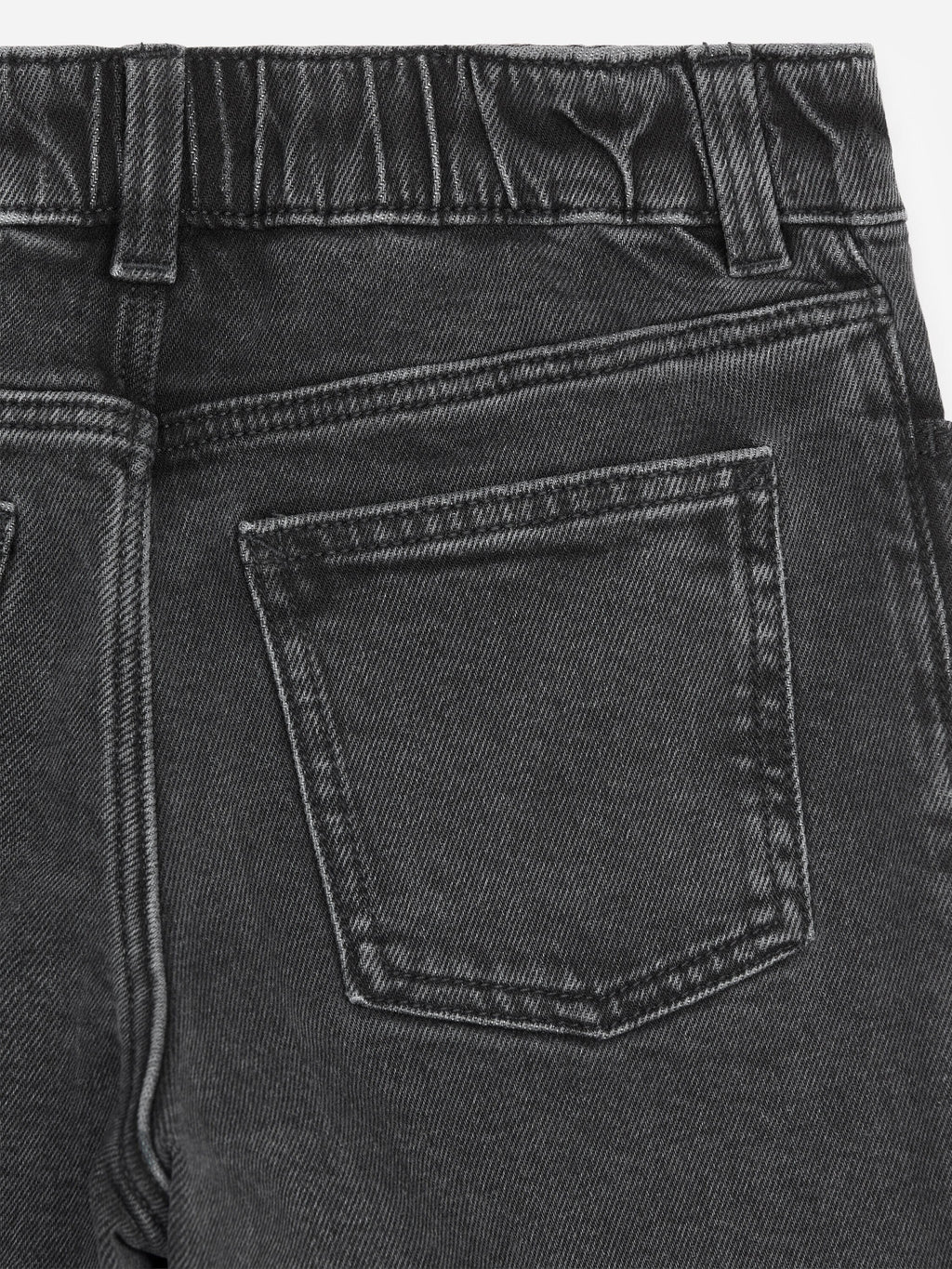 Wide Denim Trousers - Black - Image 3