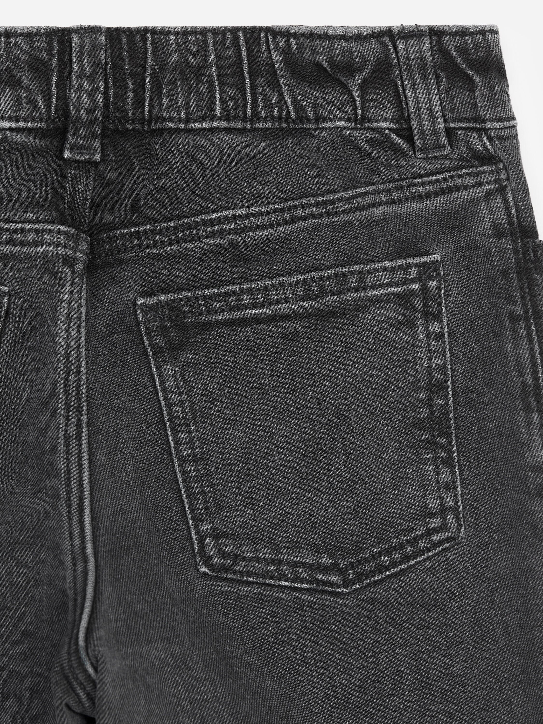 Wide Denim Trousers - Black - Image 3
