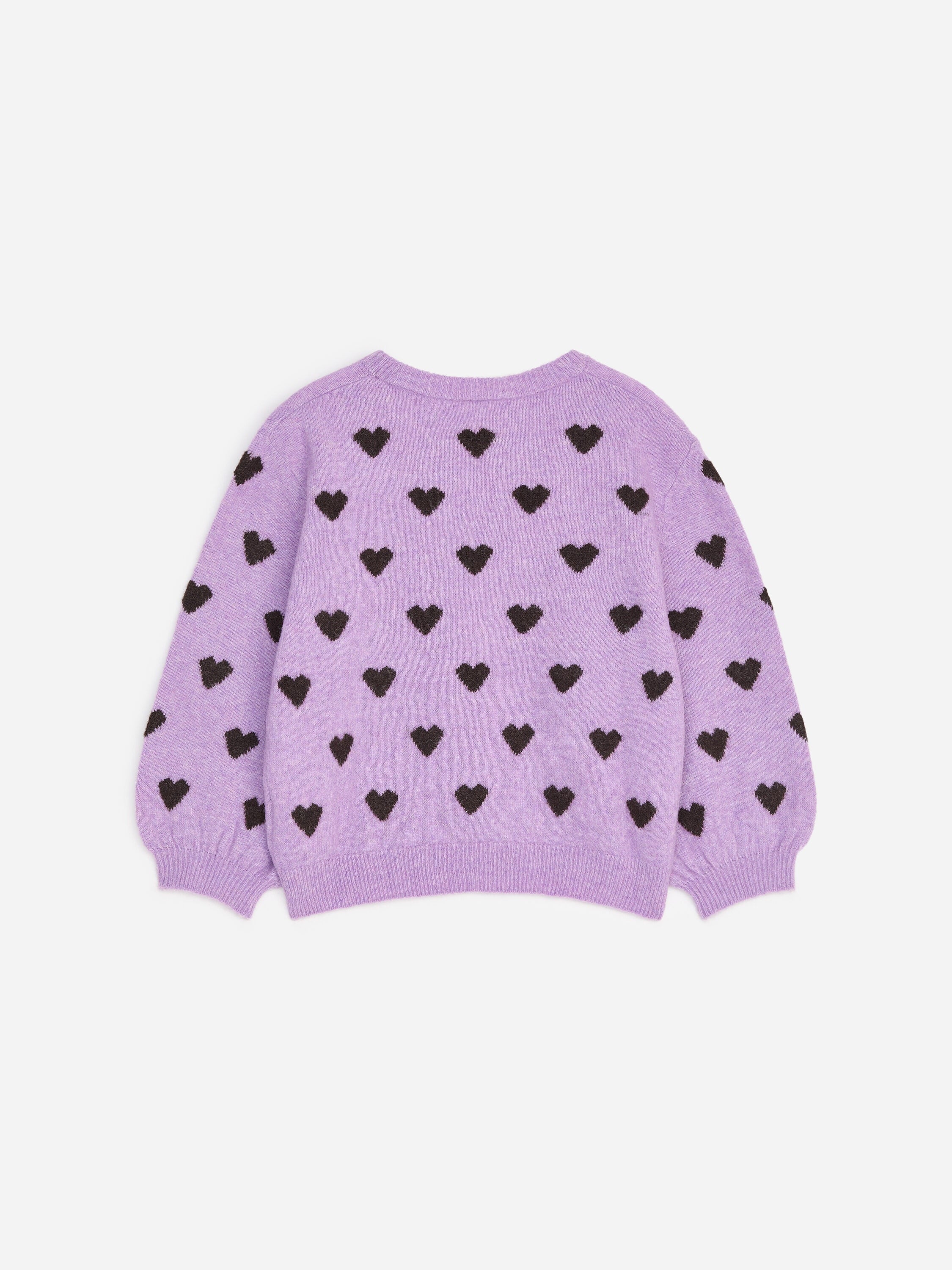 Intarsia Knit Jumper - Purple - Image 2