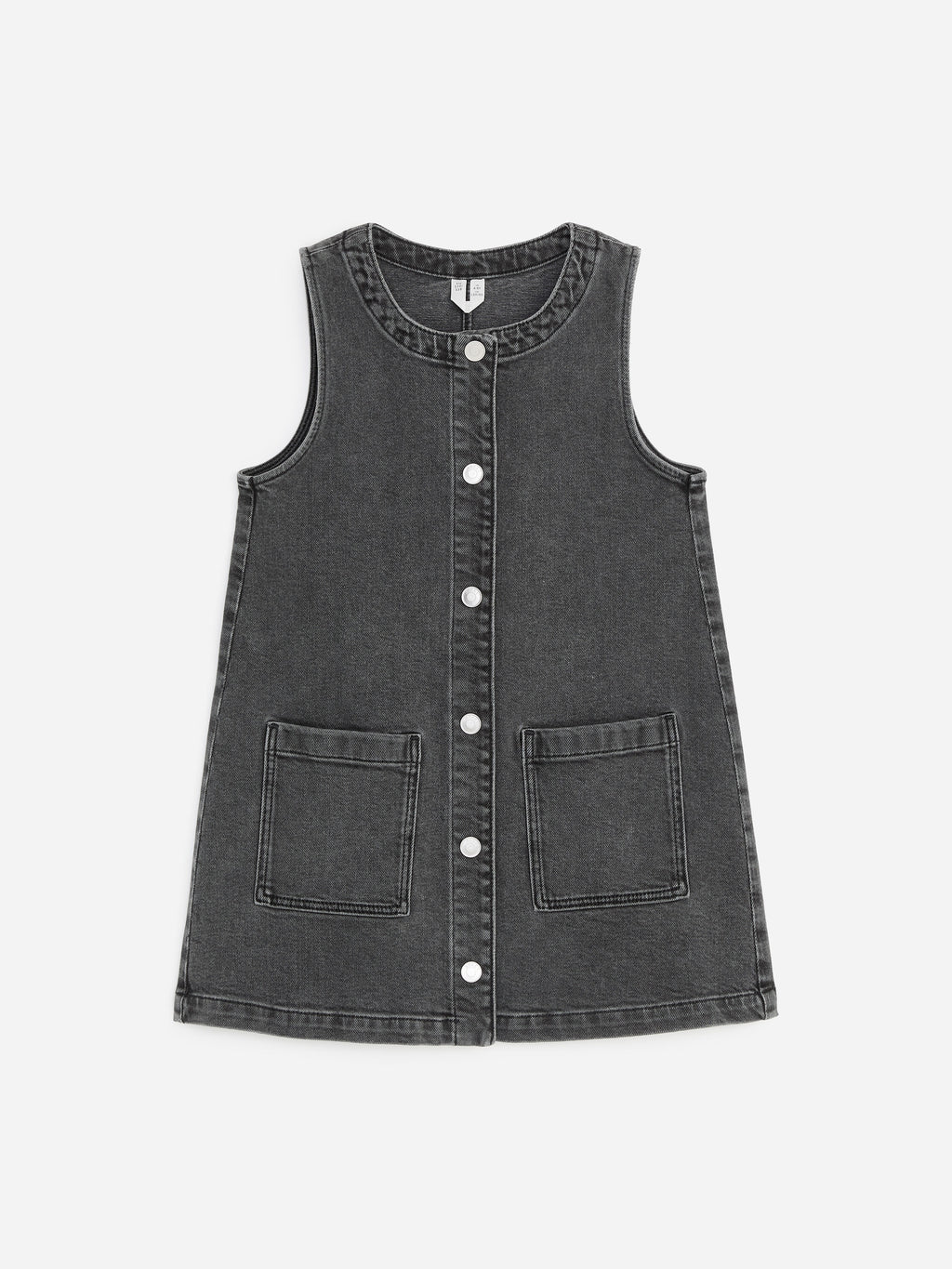 Sleeveless Denim Dress - Black