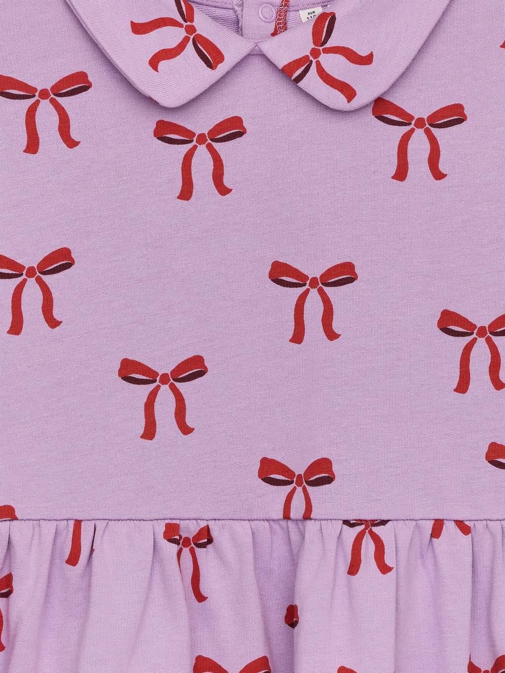 Cotton Sweatshirt Dress - Purple - Image 3