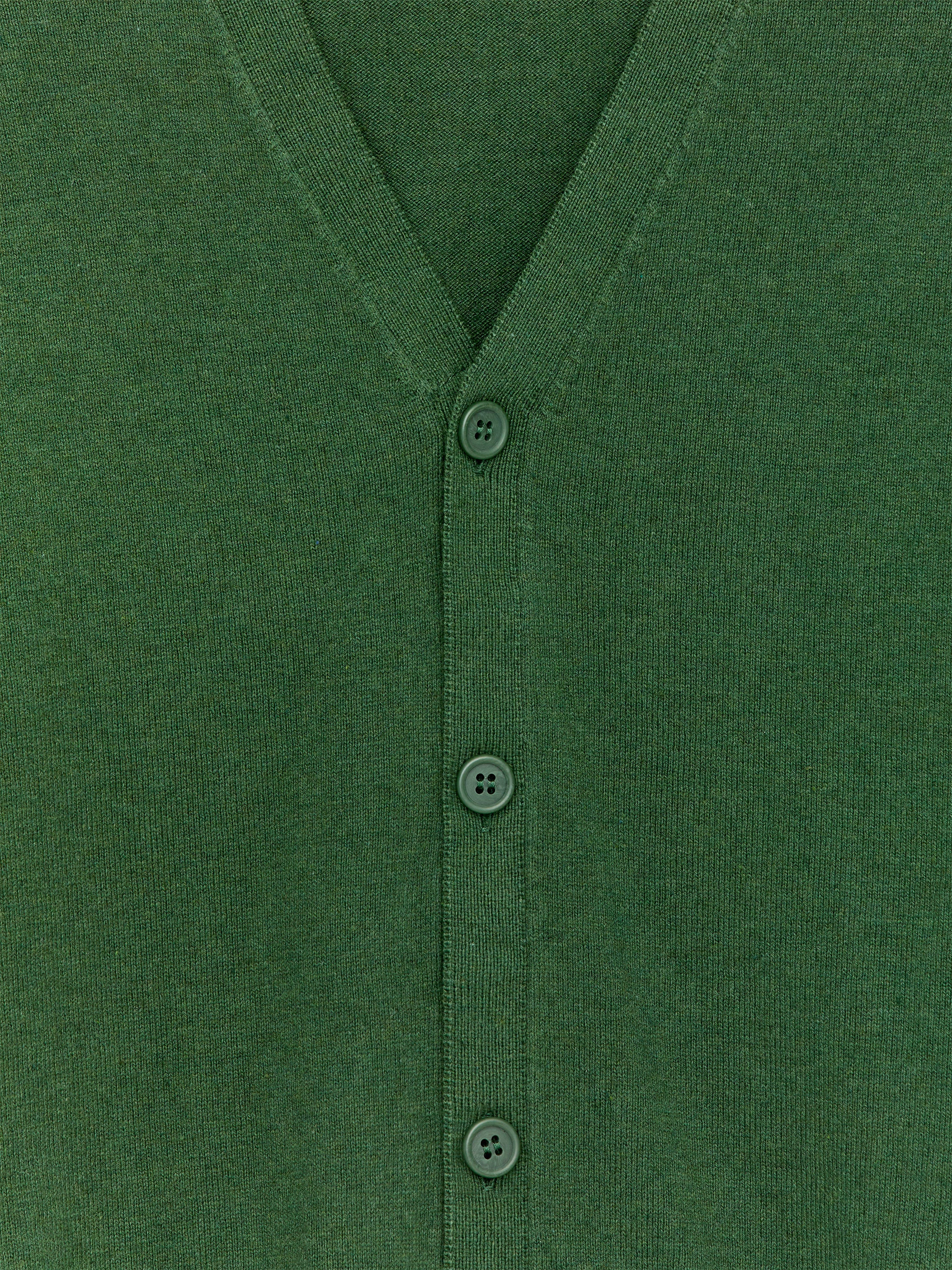 Cotton-Wool Cardigan - Green - Image 3