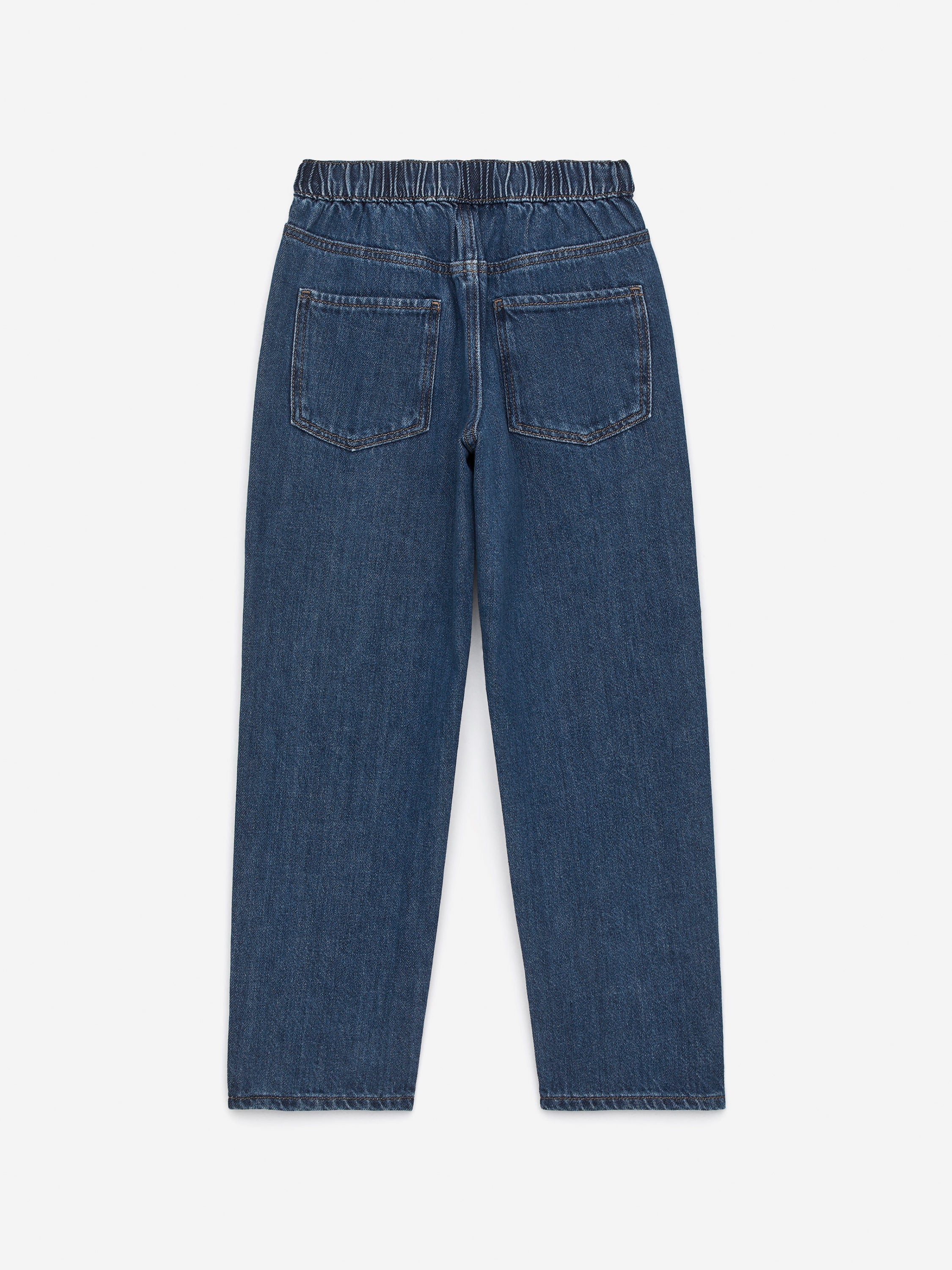 Pull-On Denim Trousers - Blue - Image 2