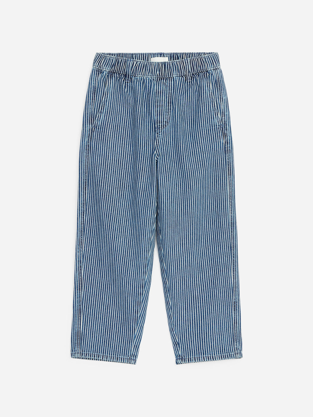Baggy Hickory Striped Jeans - White