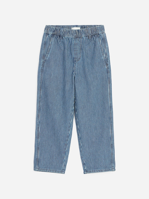 Baggy Hickory Striped Jeans - White