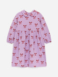 Cotton Sweatshirt Dress - Purple