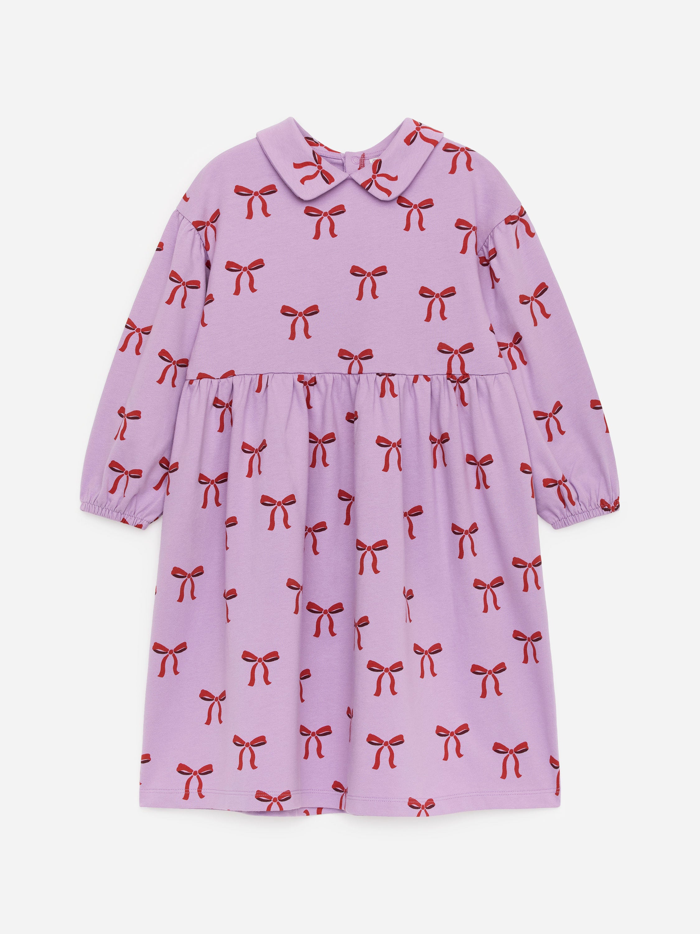 Cotton Sweatshirt Dress - Purple