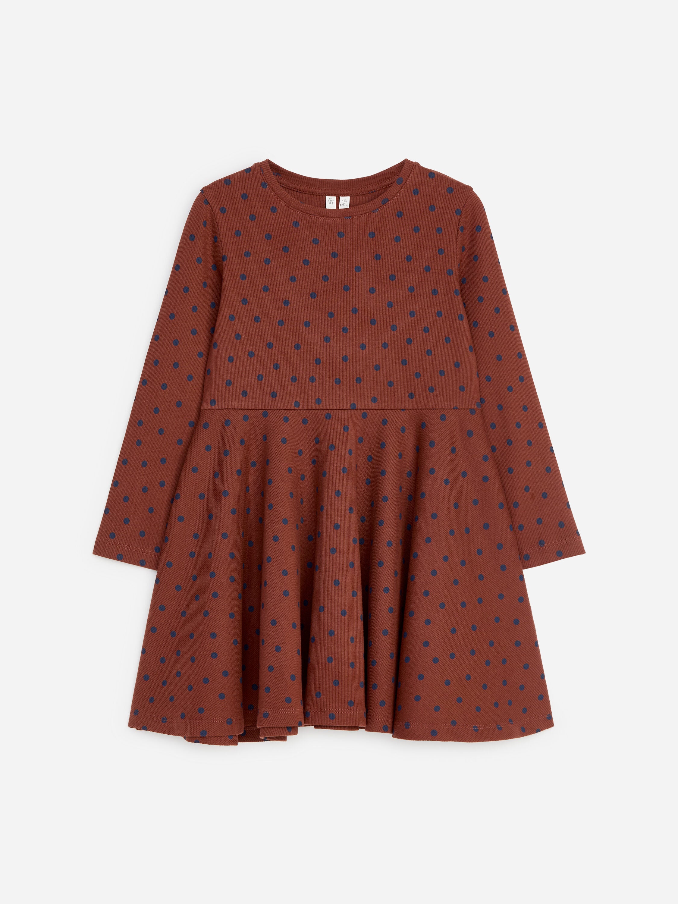 Printed Jersey Dress - Brown