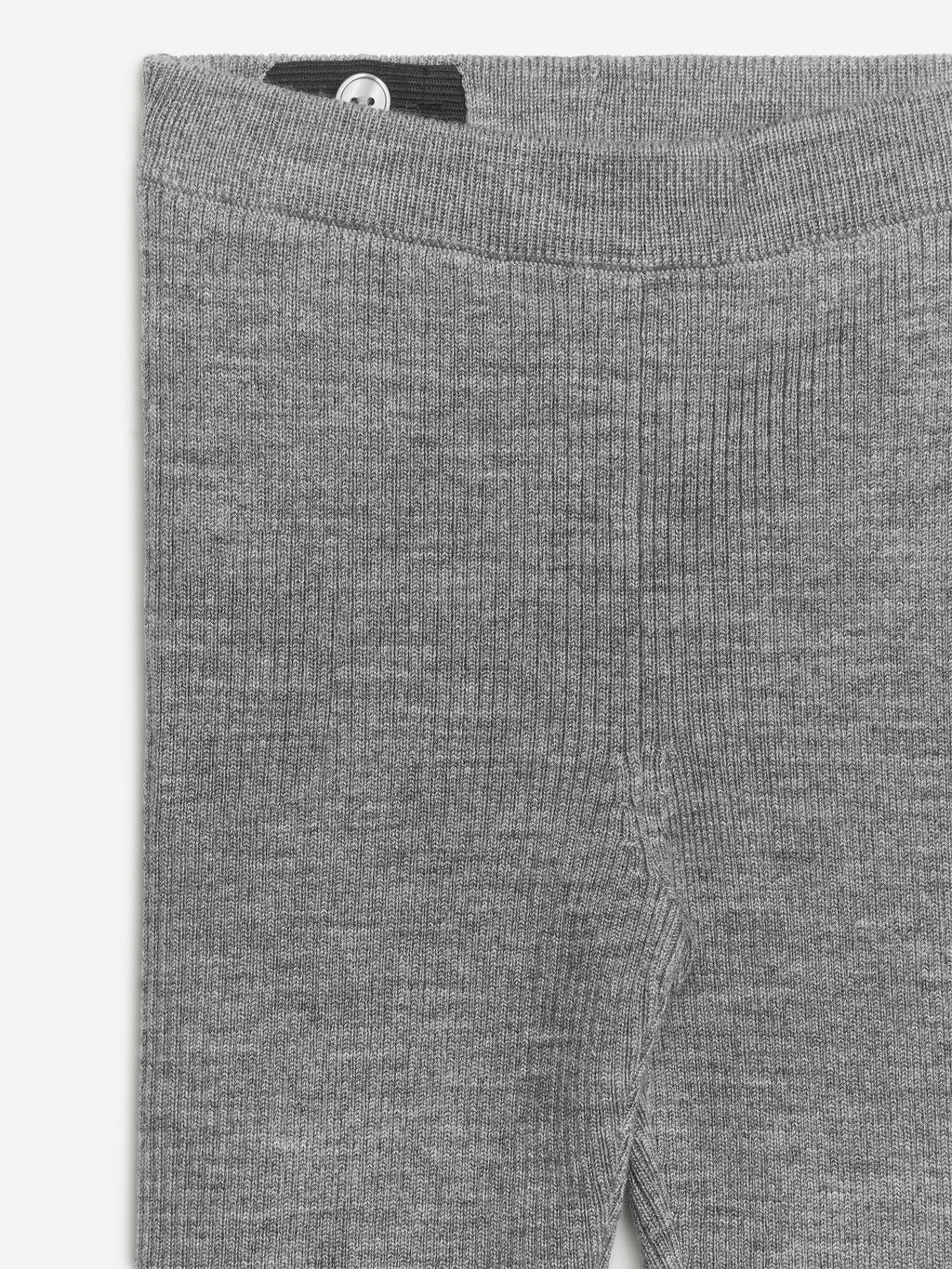 Wool-Blend Rib Leggings - Grey - Image 5