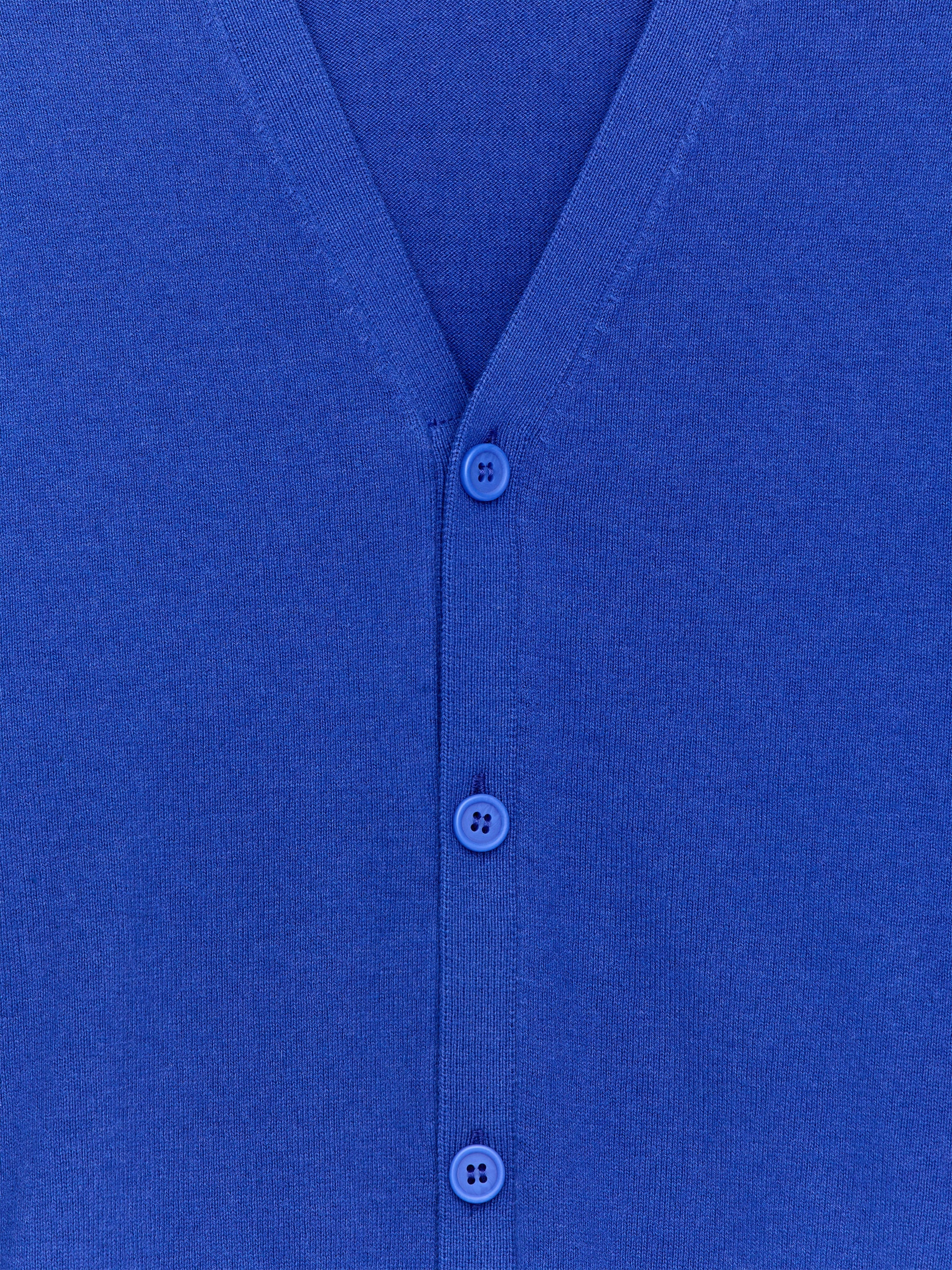 Cotton-Wool Cardigan - Blue - Image 3