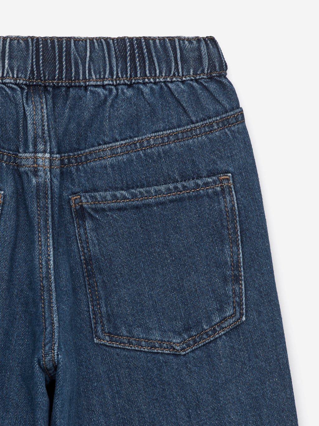 Pull-On Denim Trousers - Blue - Image 3