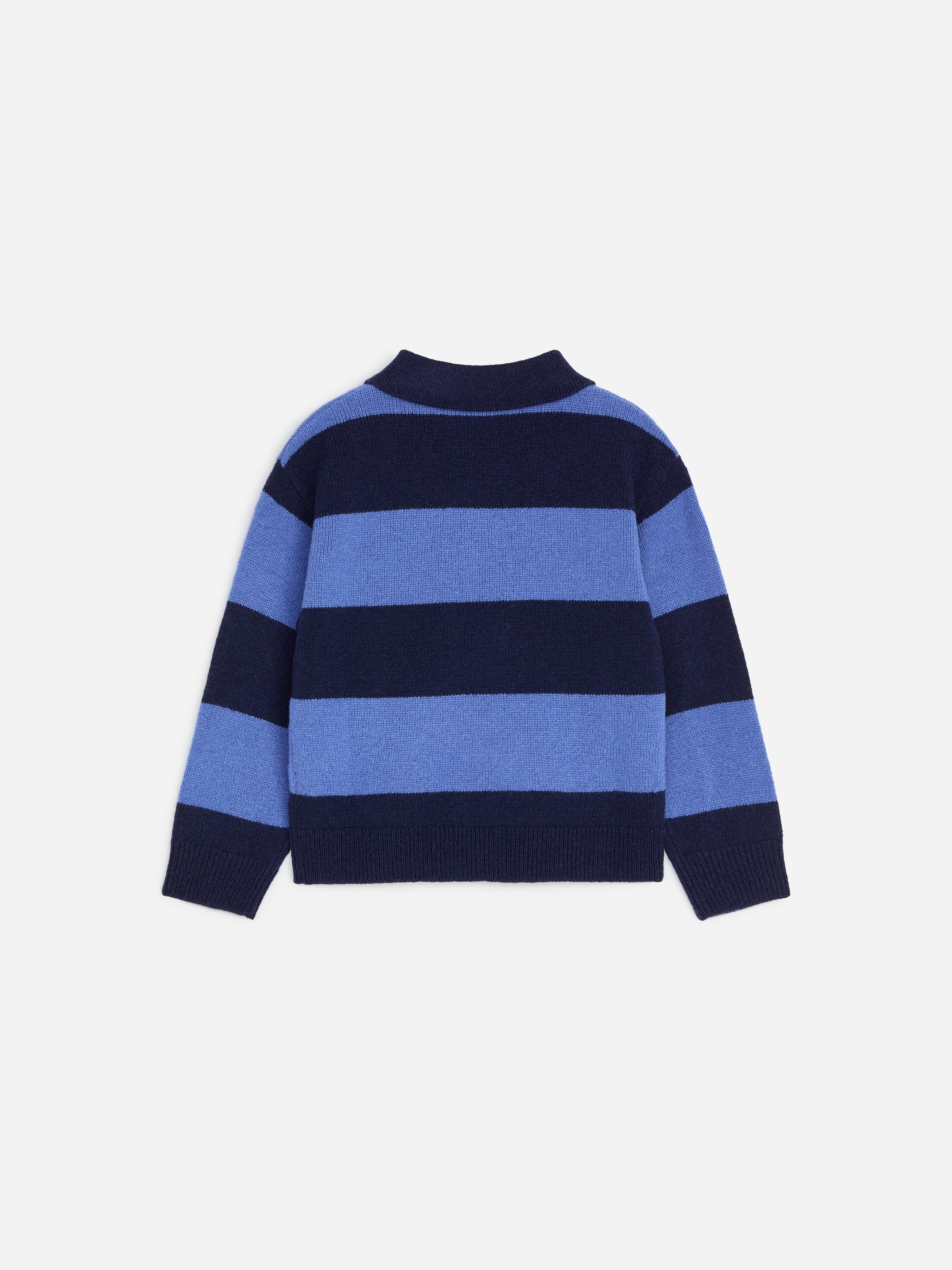Knitted Wool Polo Shirt - Blue - Image 2