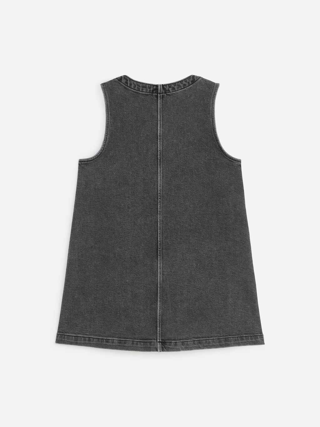 Sleeveless Denim Dress - Black - Image 2