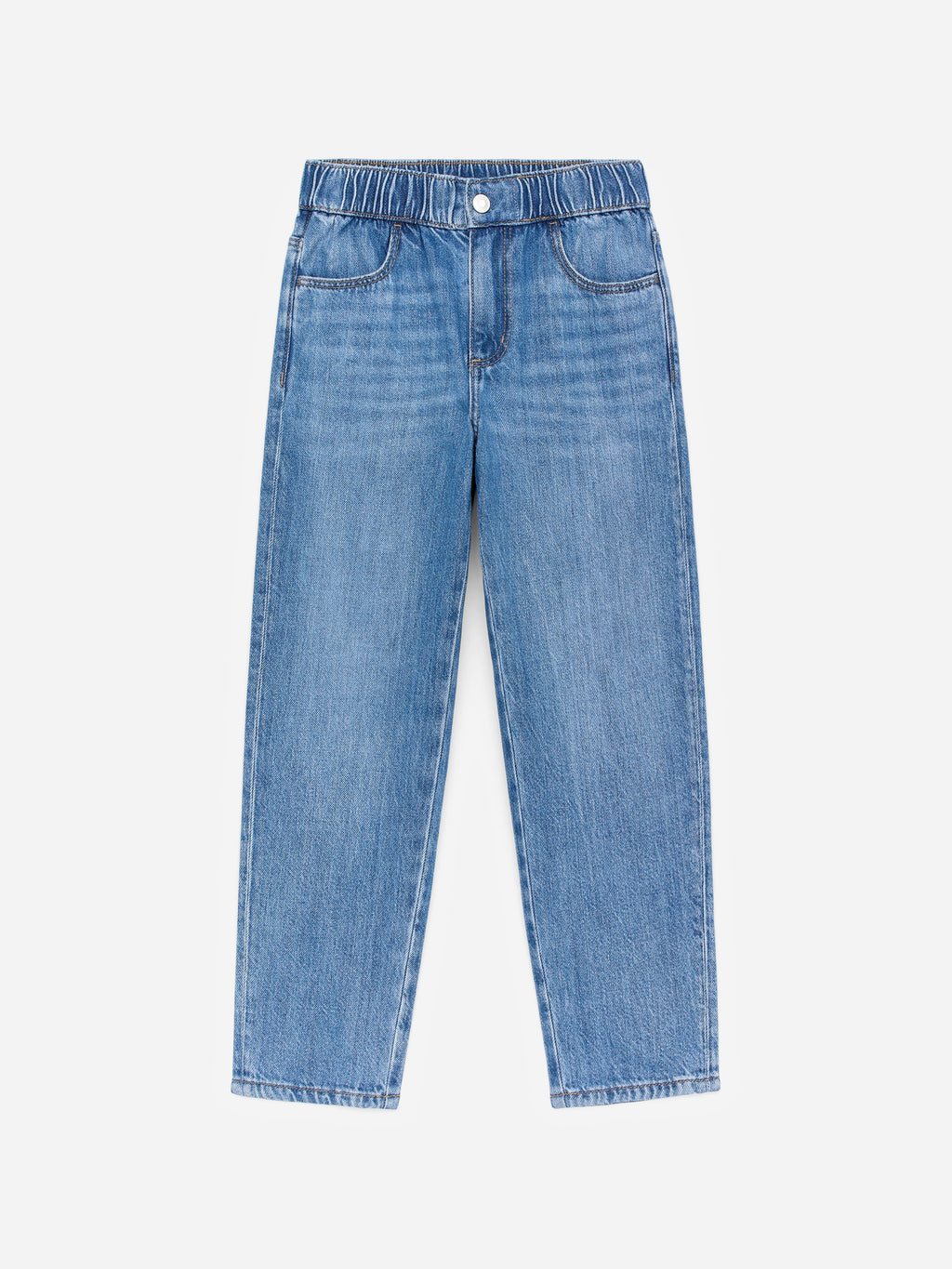 Pull-On Denim Trousers - Blue