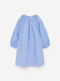 Tuck-Detail Poplin Dress - Blue