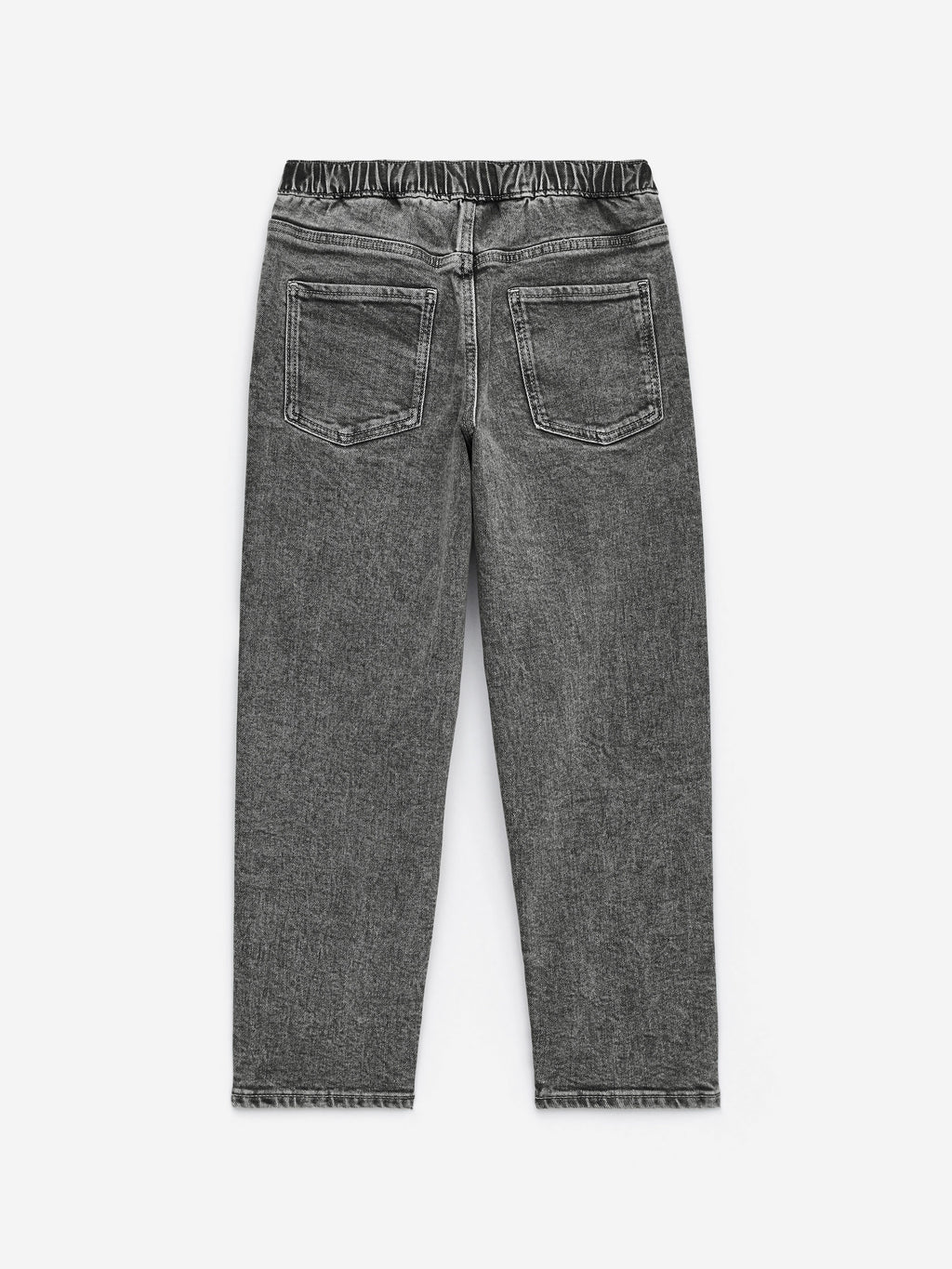 Pull-On Denim Trousers - Grey - Image 2