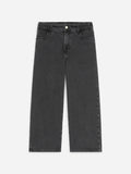 Wide Denim Trousers - Black