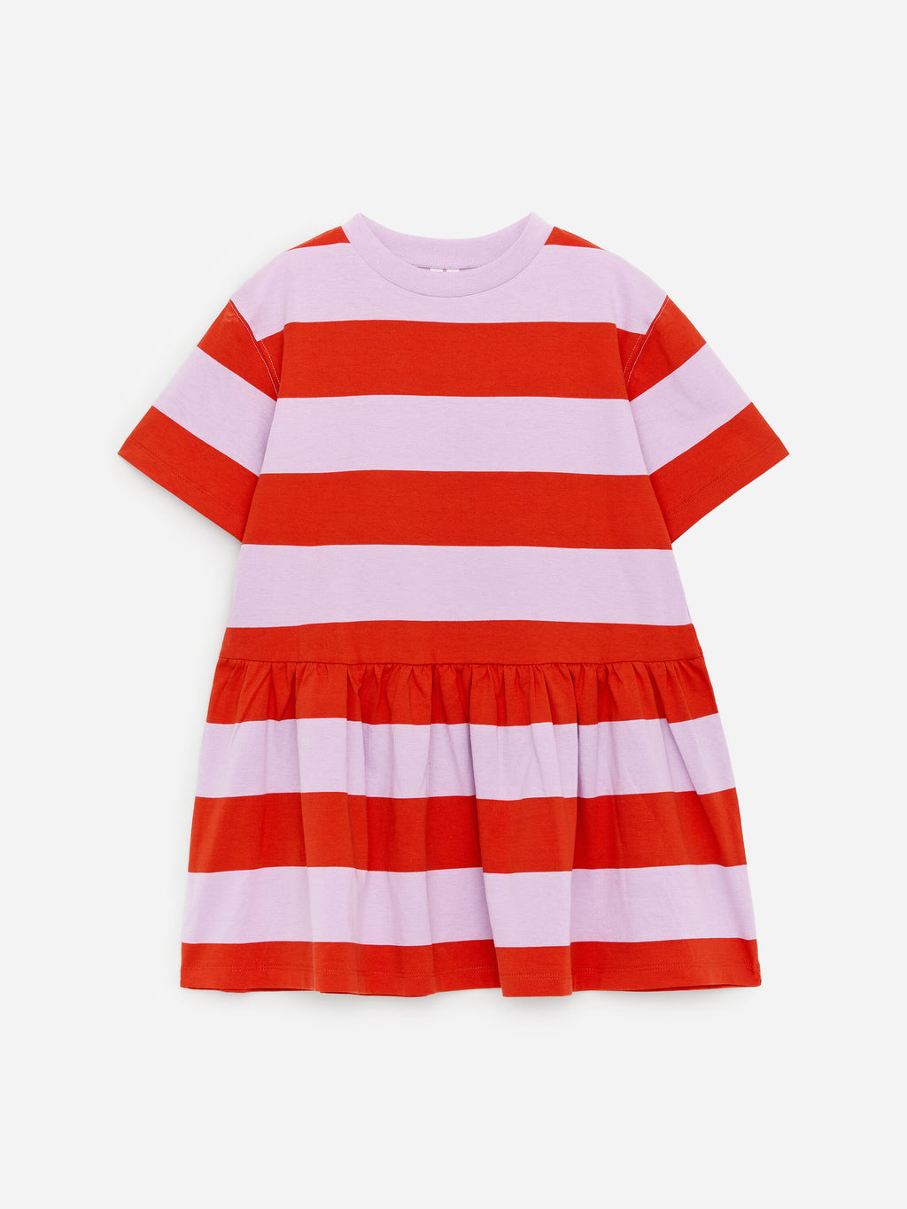 Jersey Frill Dress - Purple