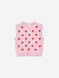 Wool Blend Vest - Red