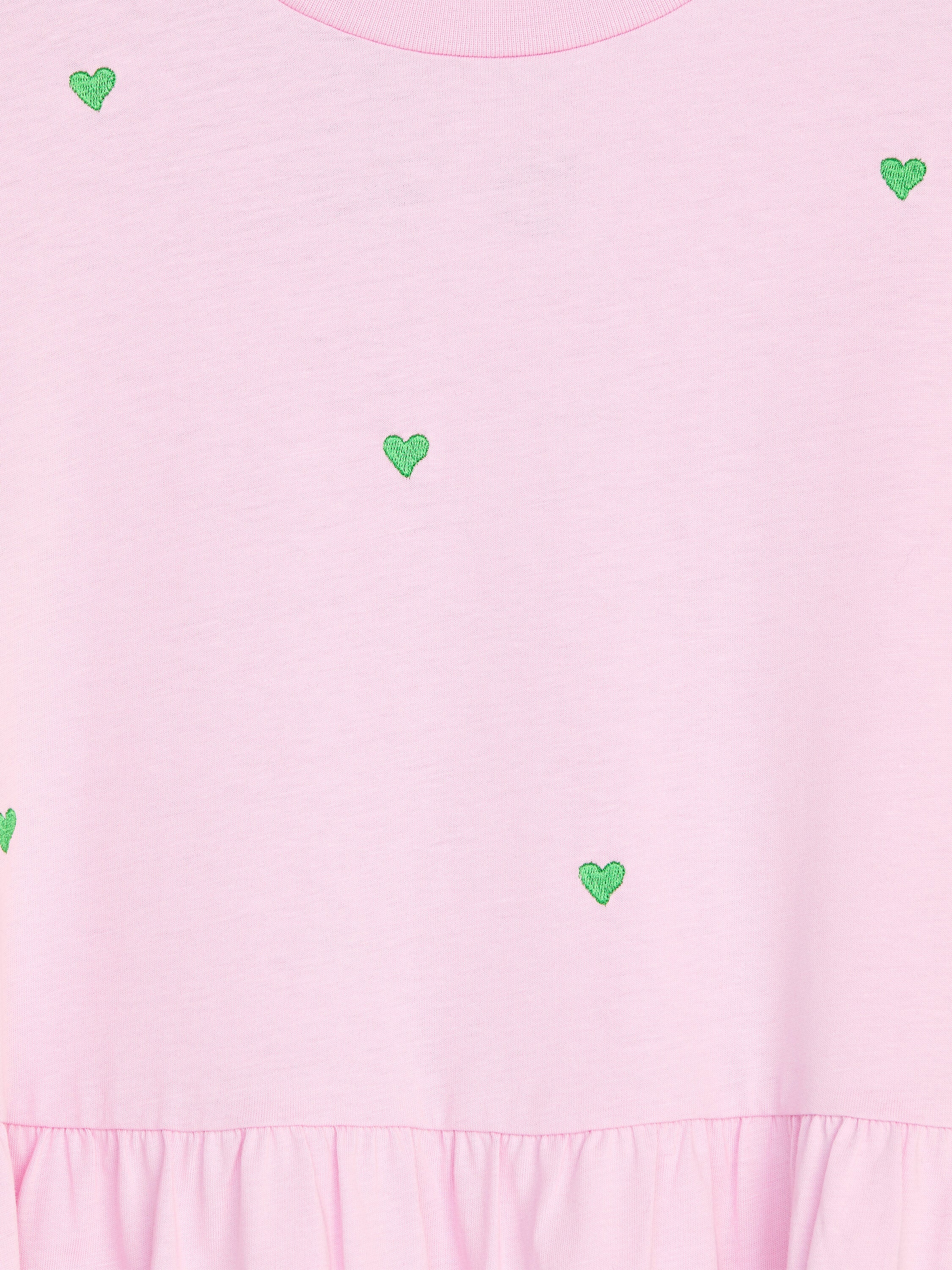 Embroidered Jersey Dress - Pink - Image 3