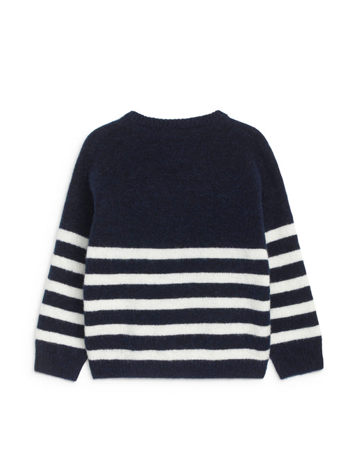 Alpaca-Wool Blend Jumper - Blue - Image 2