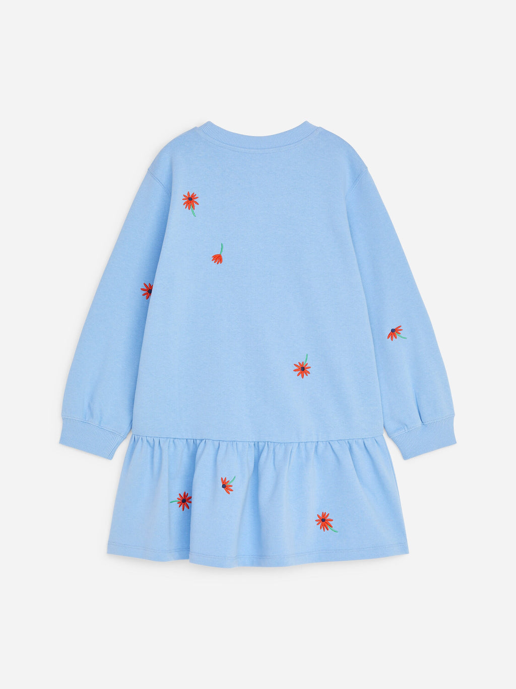 Embroidered Sweatshirt Dress - Blue - Image 2