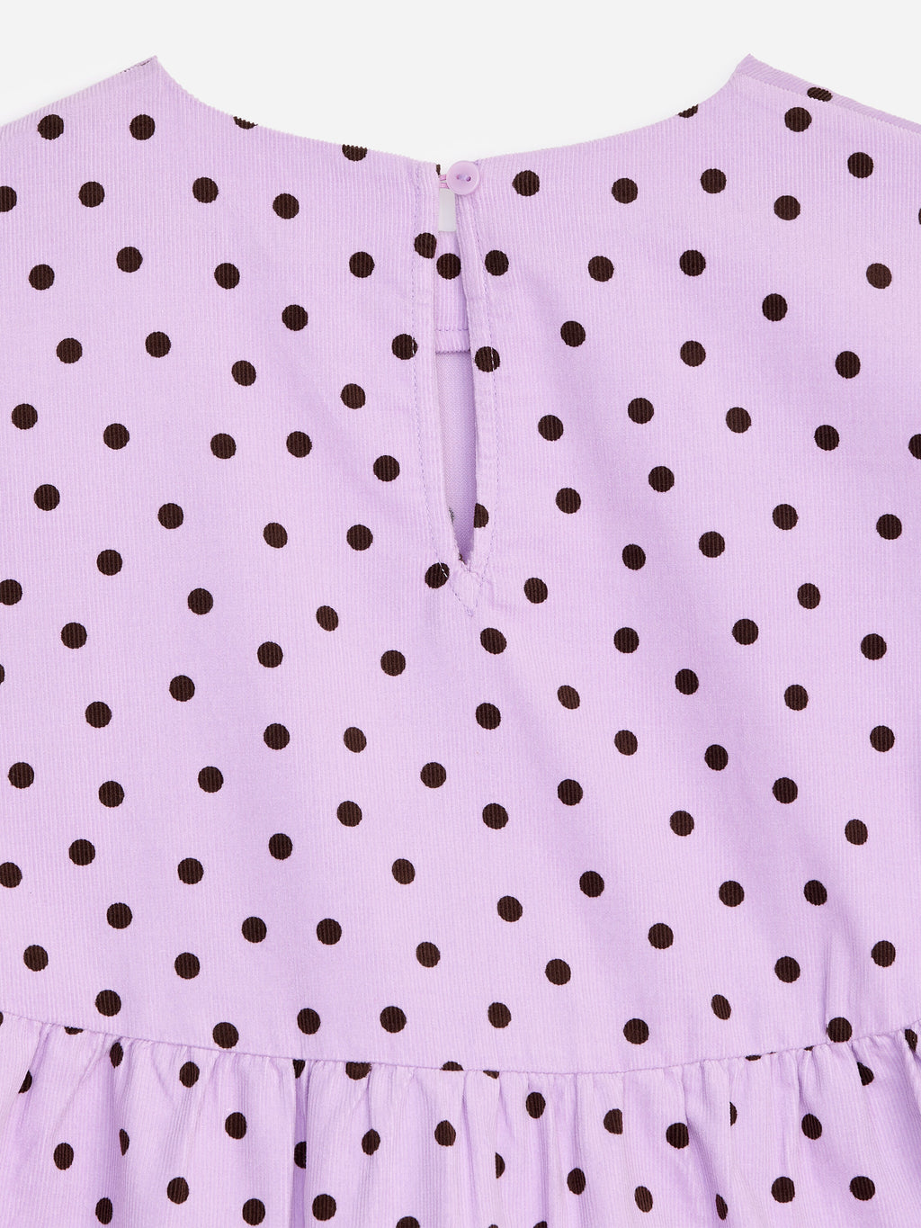 Frill Corduroy Dress - Purple - Image 3