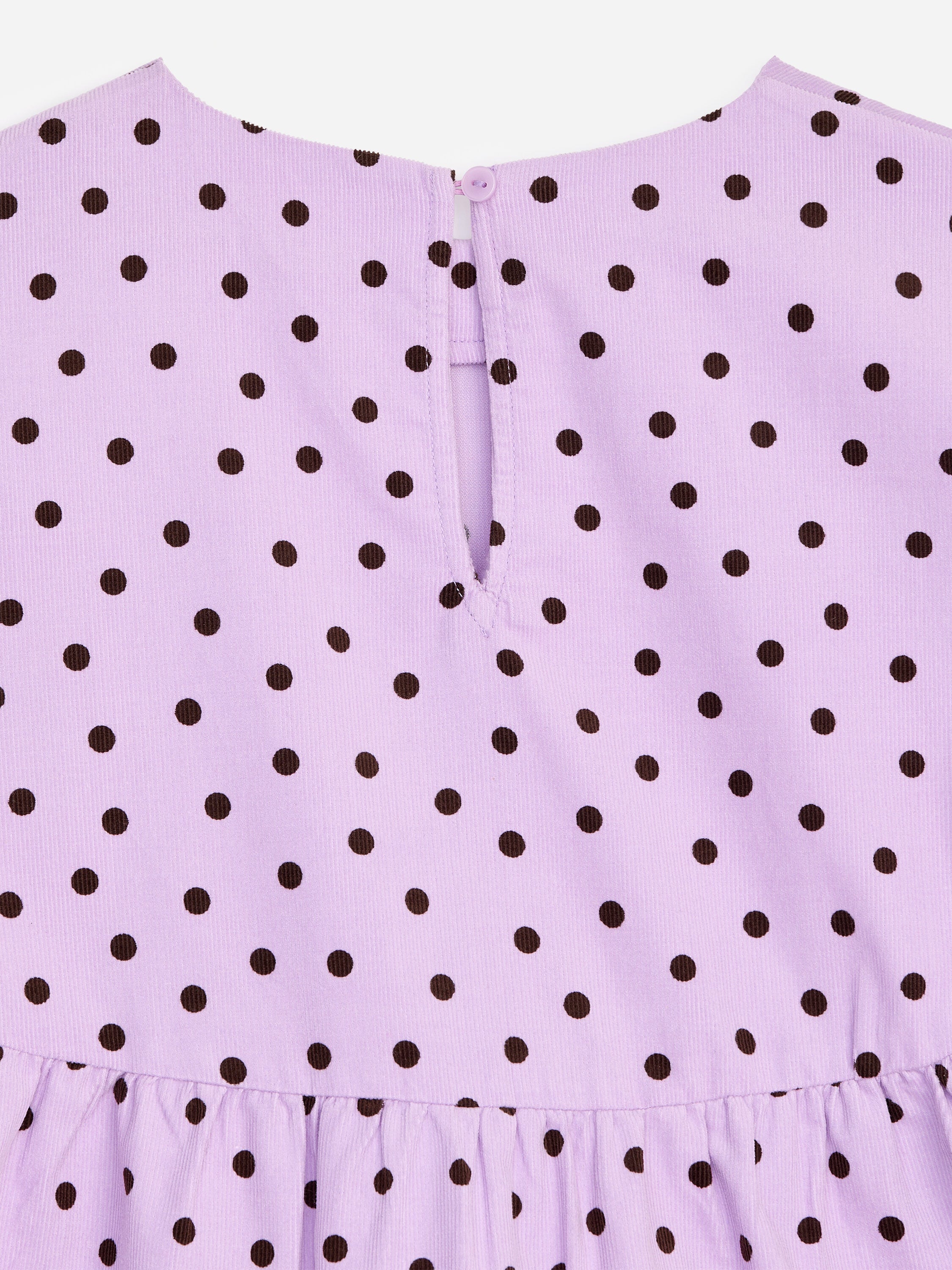 Frill Corduroy Dress - Purple - Image 3