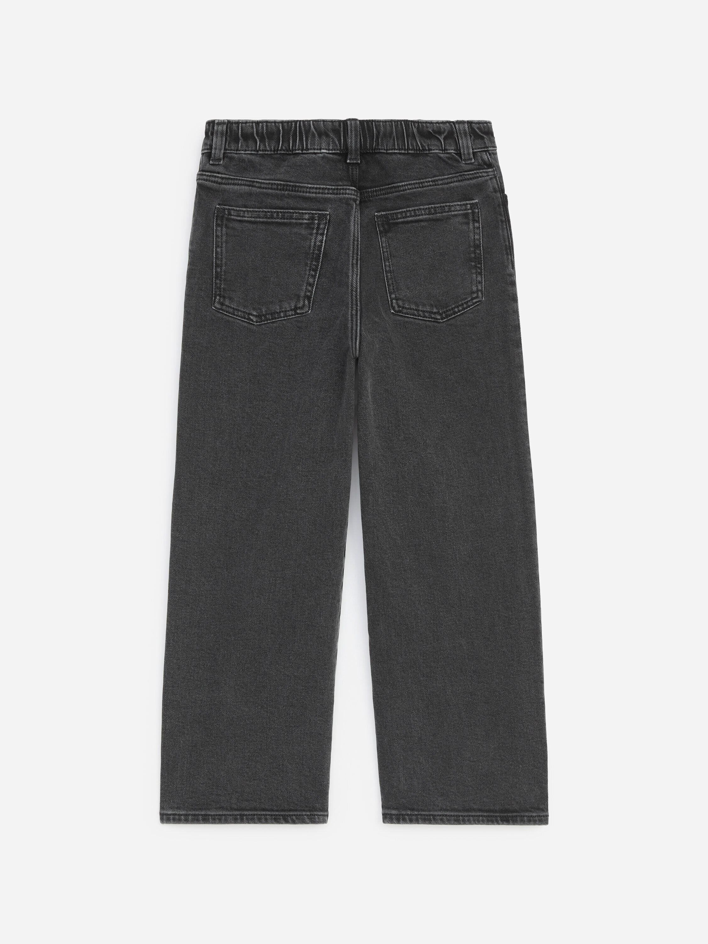 Wide Denim Trousers - Black - Image 2