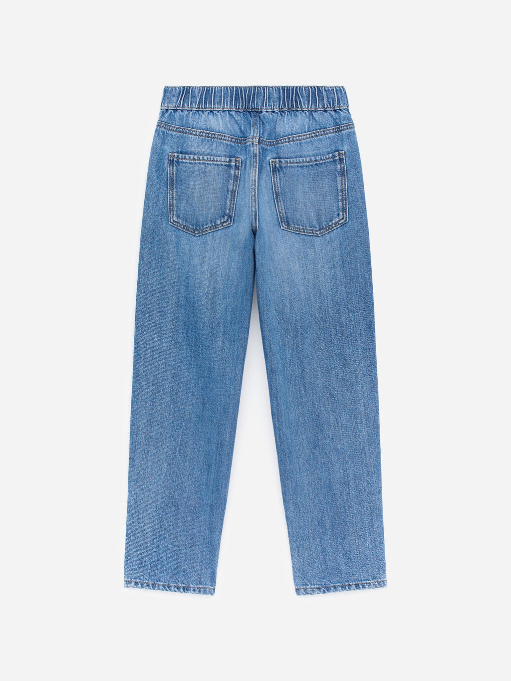 Pull-On Denim Trousers - Blue - Image 2