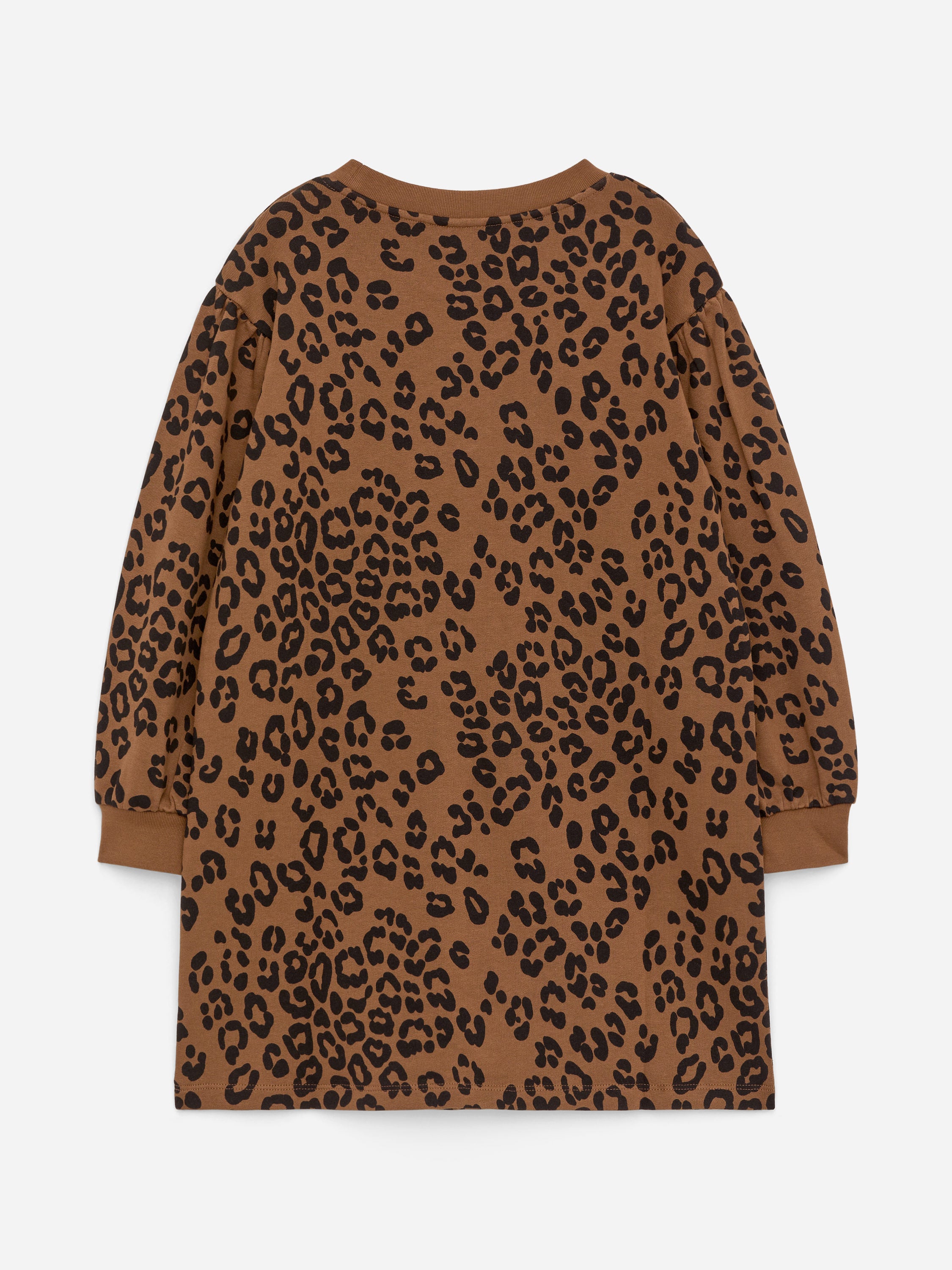 Cotton Sweatshirt Dress - Brown - Image 2