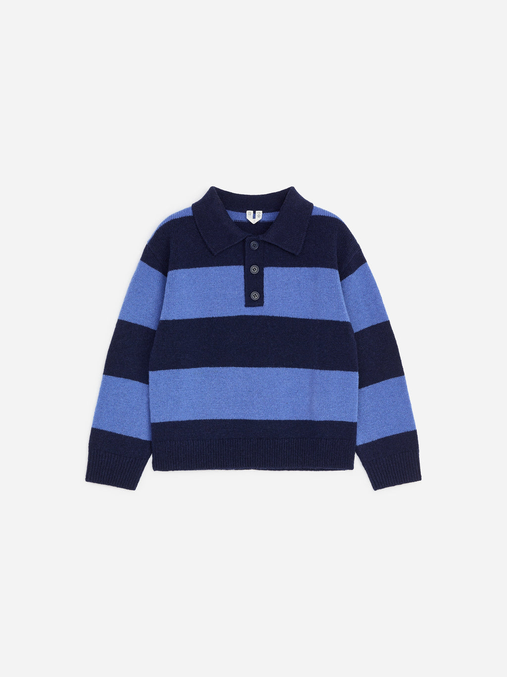 Knitted Wool Polo Shirt - Blue
