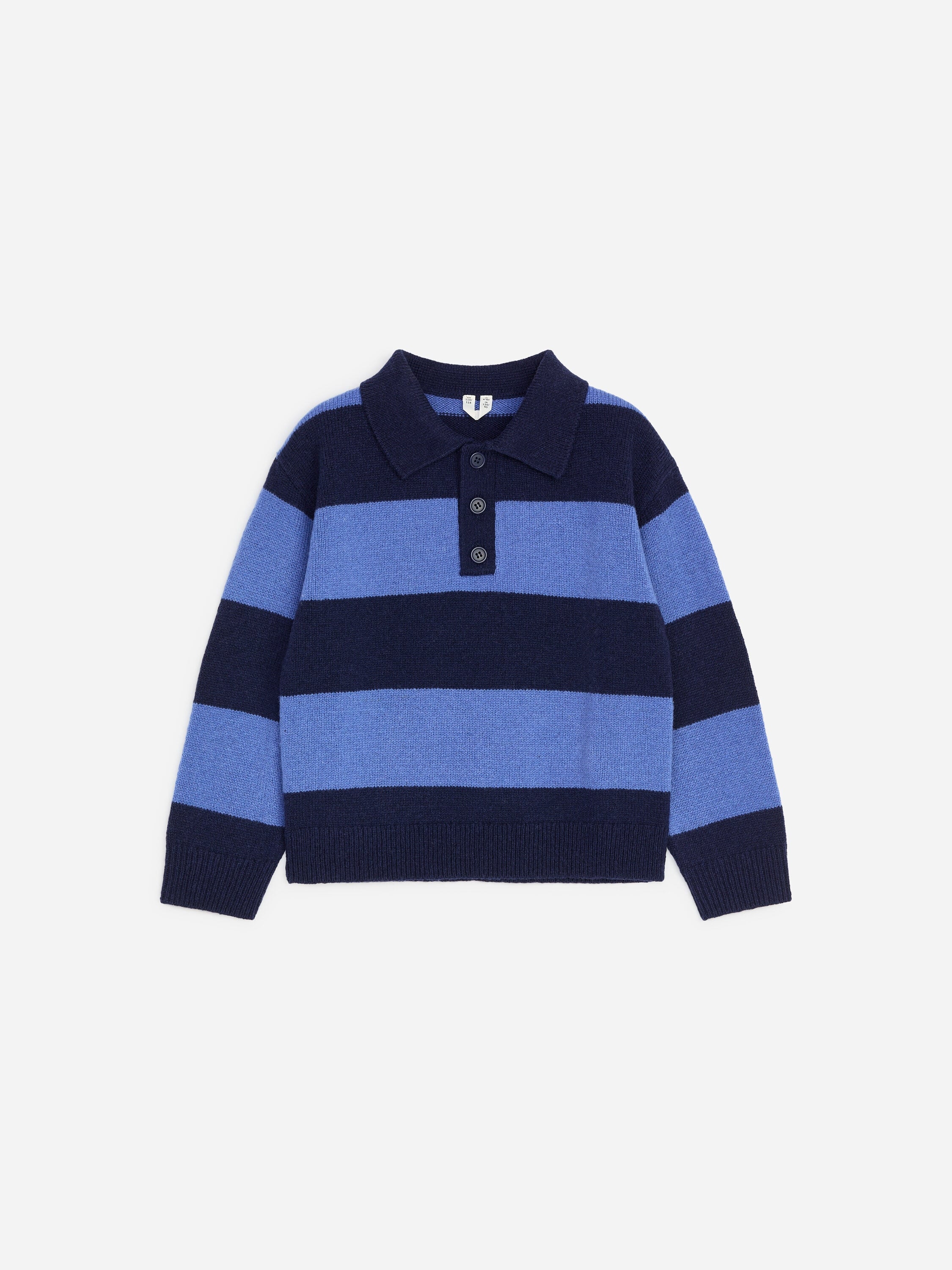 Knitted Wool Polo Shirt - Blue