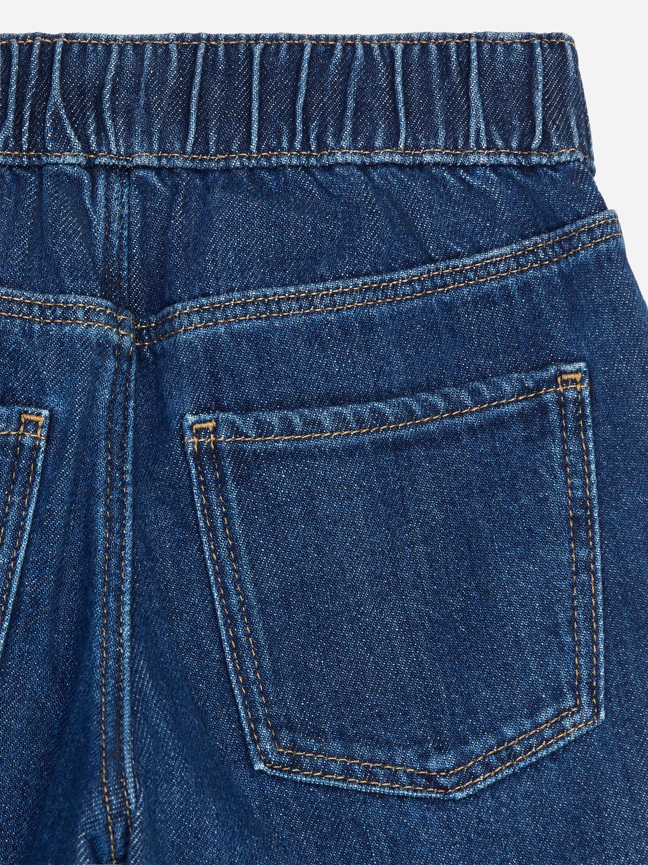 Pull-On Denim Trousers - Blue - Image 3