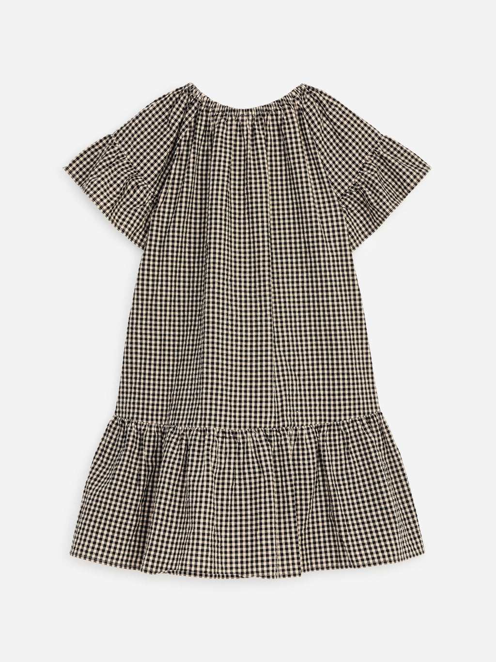 Cotton Muslin Frill Dress - Beige - Image 2
