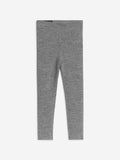 Wool-Blend Rib Leggings - Grey