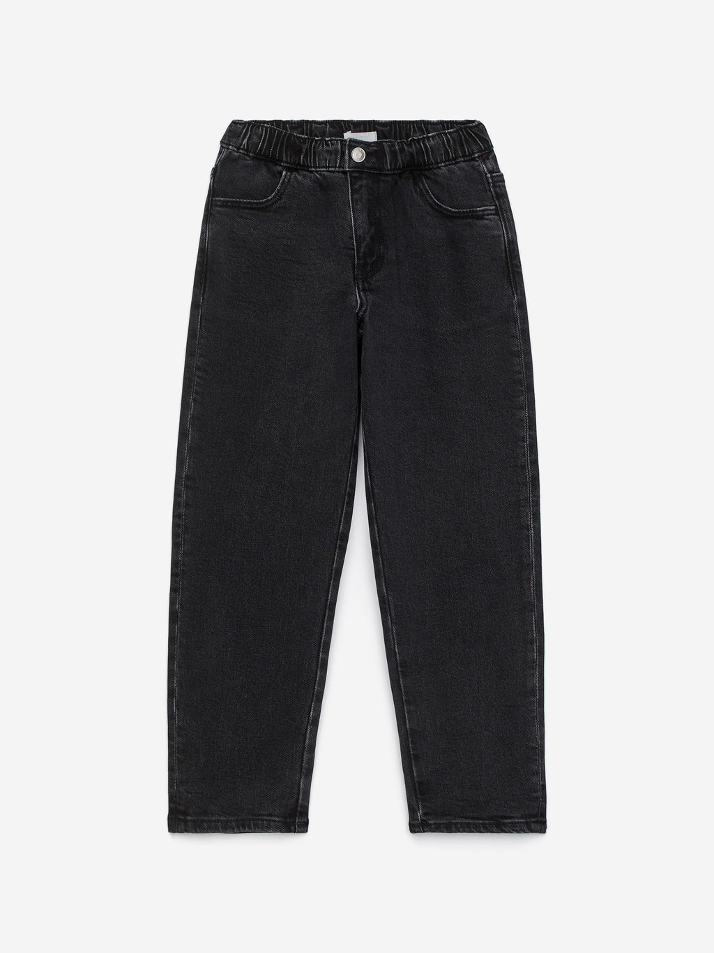 Pull-On Denim Trousers - Black