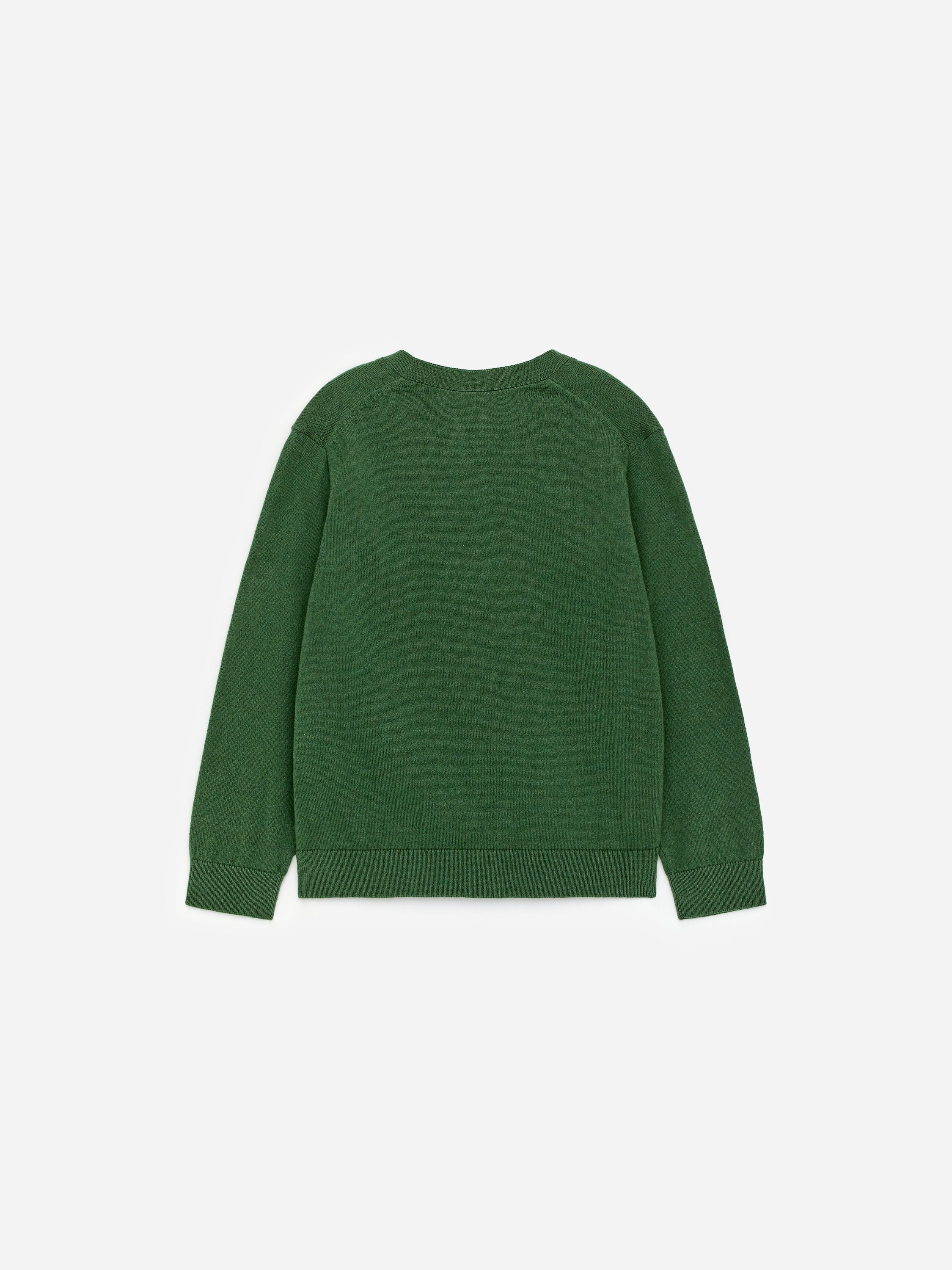 Cotton-Wool Cardigan - Green - Image 2
