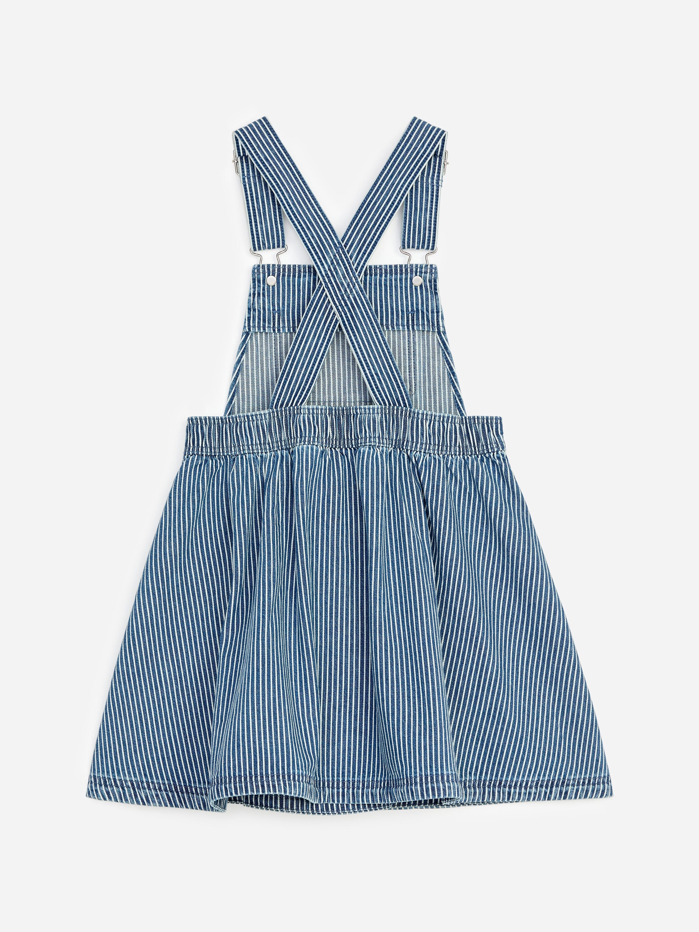 Hickory Striped Apron Dress - Blue - Image 2