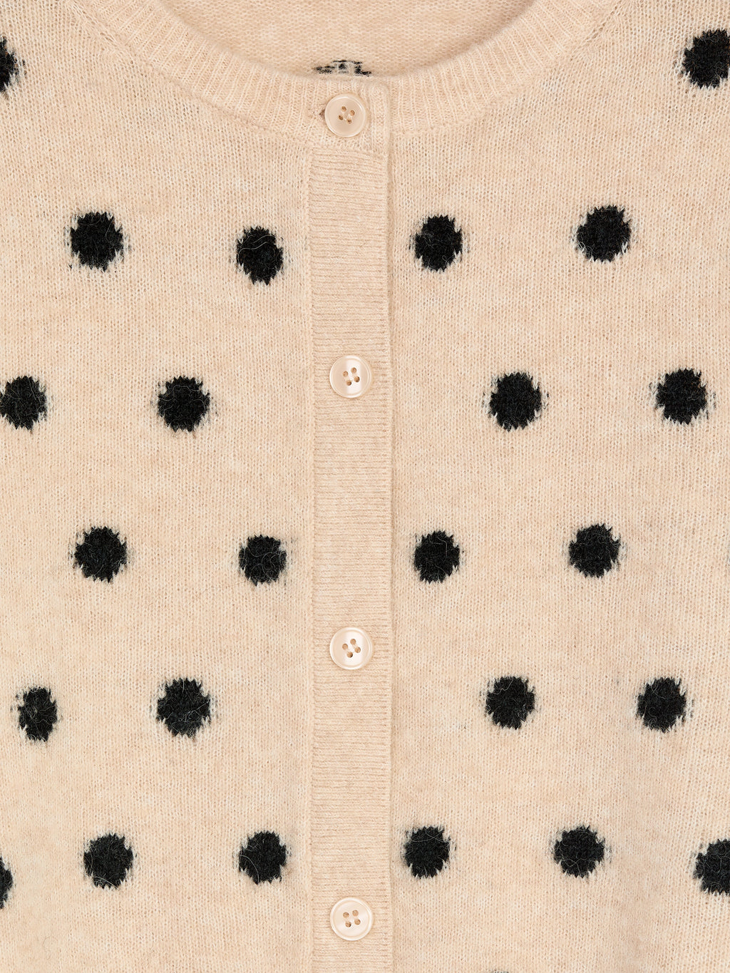 Wool-Alpaca Blend Cardigan - Beige - Image 3