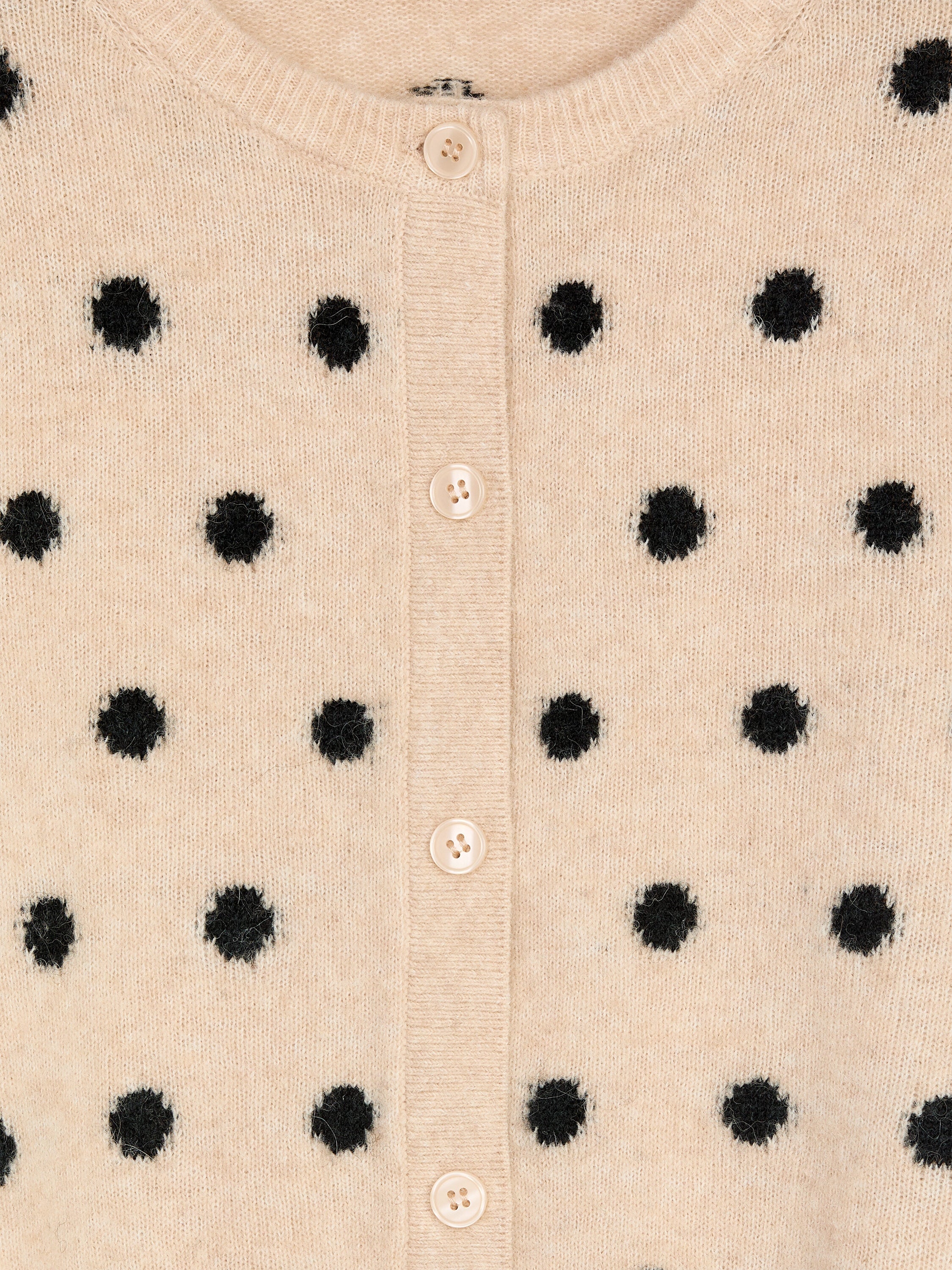 Wool-Alpaca Blend Cardigan - Beige - Image 3