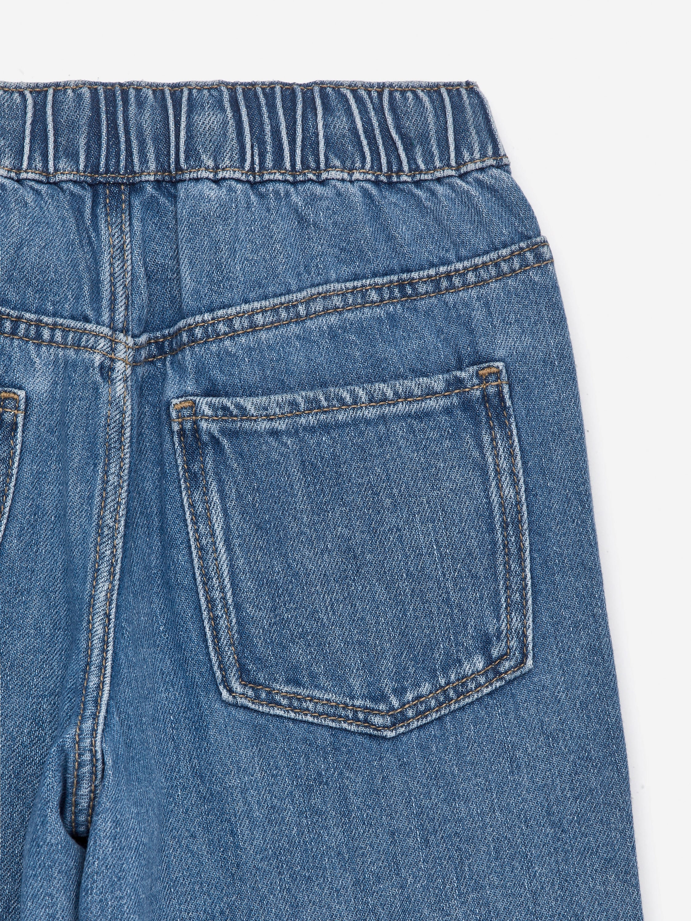 Pull-On Denim Trousers - Blue - Image 3