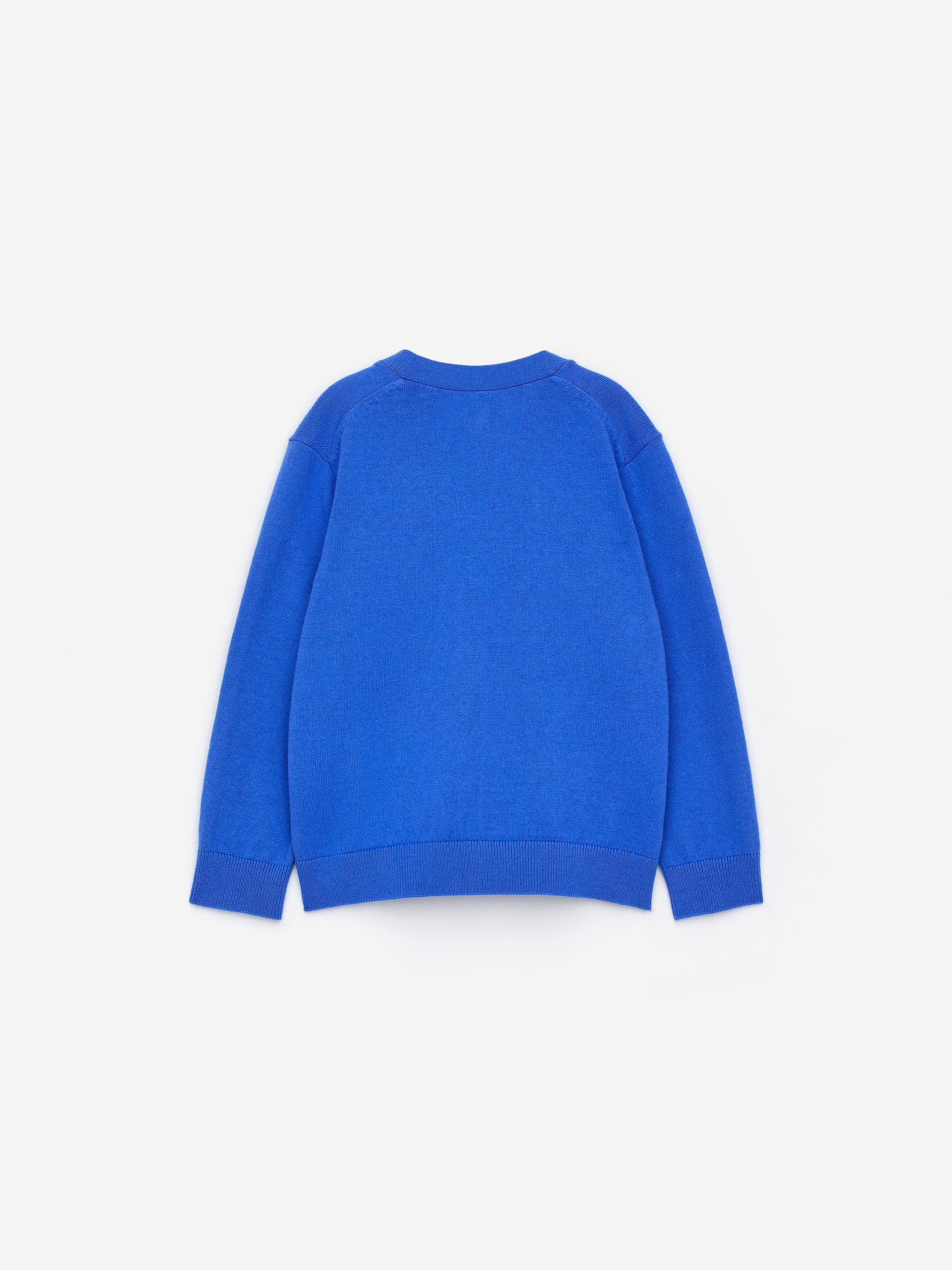 Cotton-Wool Cardigan - Blue - Image 2