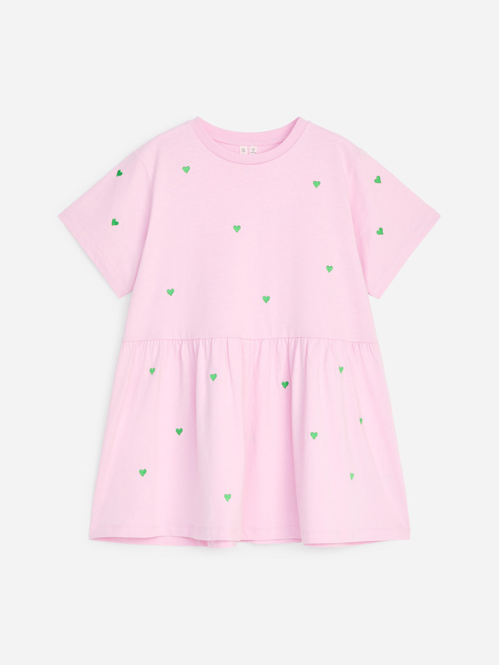 Embroidered Jersey Dress - Pink