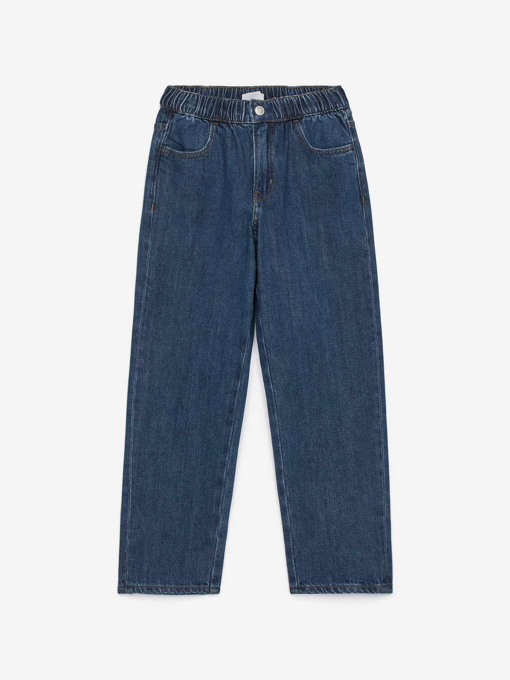 Pull-On Denim Trousers - Blue